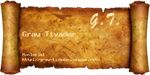 Grau Tivadar névjegykártya